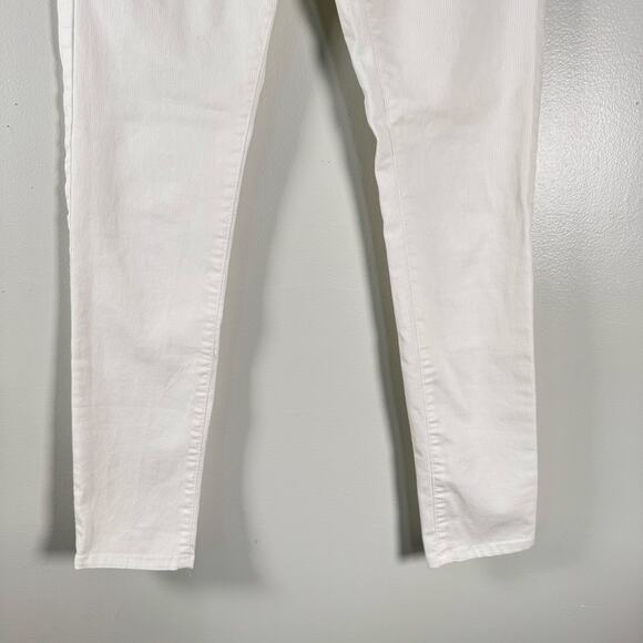 Flog Women's Bevy White Mid Rise Stretch Drawstring Cotton Blend Skinny Pants 24 - Picture 3 of 9